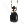 Collier de bouteille de parfum en pierre naturelle Longueur 26cm Taille quadrilatérale 16 ~ 20x34 ~ 36mm Capacité environ 1ml 1p