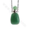 Натуральный драгоценный камень парфюмерная бутылка ожерелье длина 26 см четырехугольный размер 16 ~ 20x34 ~ 36 мм емкость около