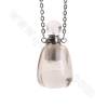 Collier de bouteille de parfum en pierre naturelle Longueur 26cm Taille quadrilatérale 16 ~ 20x34 ~ 36mm Capacité environ 1ml 1p