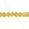 Многоцветный золотой песок лэмпворк бусины пряди граненые абакус формы размер 7x10 мм отверстие 1,5 мм, длина 15 ~ 16 "/ прядь