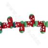 Бусины лэмпворк пряди Рождественские носки размер 22x17 мм отверстие 1,5 мм длина 15 ~ 16 " около 20 шт / прядь
