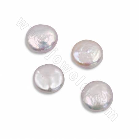 淡水珍珠珠子 圓扁 直徑約11毫米 4粒