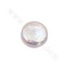 Natural Fresh Water Pearl Rondelle No Hole Diameter About 11 mm  4 pcs / Pack