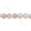 Rouleaux de perles de coquille de conque rose naturelle, ronde, taille 14mm, trou 1.5mm, 15~16"/rangée
