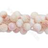 Натуральные розовые бусины из раковины королевы конхов прядь резной узор размер 16 мм отверстие 1,5 мм около 15 бусин/прядь