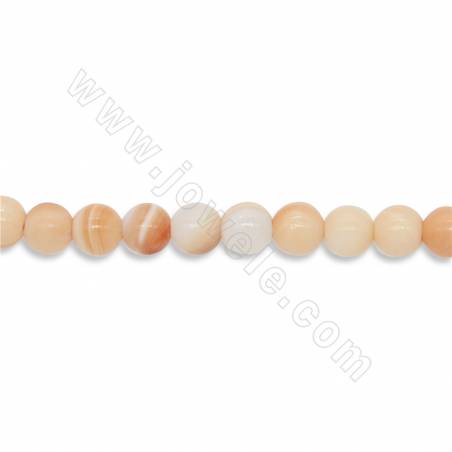 Perles naturelles Tridacnidae perles ronde diamètre 3mm trou 1mm 15~16"/cordeau