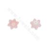 Натуральный розовый королева конх раковина шармы цветок размер 9 мм отверстие 1 мм 4 шт/упак