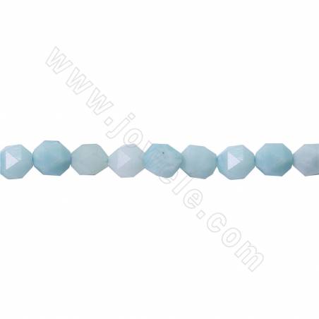 Perles d'amazonite naturelle en étoile à facettes taille 5x6mm trou 1 mm 15~16"/cordeau