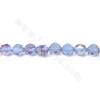 Cordon de perles de verre de synthèse étoile à facettes taille 8x8 mm trou 1 mm15~16"/cordeau