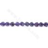 Natural Amethyst Beads Strand Star Cut Faceted Size 6x7 mm Hole 1 mm 39-40cm/Strand