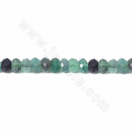 Perle di fluorite naturale colorata filo sfaccettato forma abaco dimensioni 5x8 mm foro 1 mm 15~16"/filo