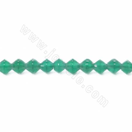 綠瑪瑙串珠 算盤珠 尺寸3.5x4毫米 孔徑1.2毫米 長度39-40厘米/條