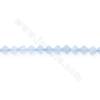 海藍寶串珠 切角算盤珠 尺寸3.5x4毫米 孔徑1.2毫米 長度39-40厘米/條