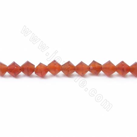 Perles d'agate rouge naturelle, taille du fil 3.5x4mm, trou 1.2mm 15~16"/brin