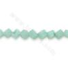 Collier de perles d'amazonite naturelle taille cube 5x8 mm trou 1.2 mm 15~16"/cordeau