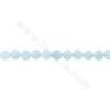海藍寶串珠 切角星形 尺寸5x6毫米 孔徑1毫米 長度39-40厘米/條