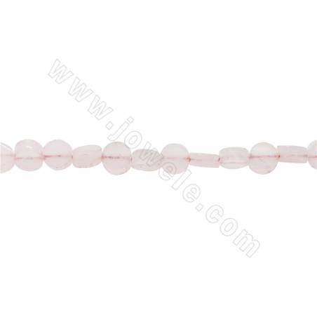 Natural rose quartz beads strand rondelle diameter 4 mm hole 0.5 mm 15~16"/strand