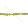 Natürliche Zitrone Jade Perlen Strang runde Knöpfe Durchmesser 4mm Loch 0,5mm 15 ~ 16 "/ Strang