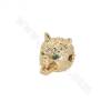 Multi-color Brass Micro Pave Cubic Zirconia Beads Hunt Head Size11x14mm foro 2mm 10pcs/Pack