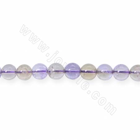 Perles d'amétrine naturelle en collier rond diamètre 8 mm trou 1 mm 15~16"/cordeau