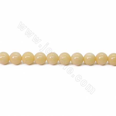 Natural beeswax jade beads strand  round diameter 6 mm hole 1mm 15~16"/strand