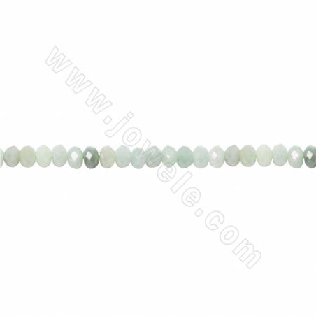 Filo di perle di giada naturale di Burma sfaccettate di forma Abacus Dimensioni 2x3mm Foro 0,8 mm 15~16"/Filo