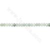 Rouleau de perles de jade naturel de Birmanie à facettes en forme d'abaque Taille 2x3mm Trou 0.8 mm 15~16"/cordeau