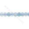 海藍寶串珠 切角正方形 尺寸5x5毫米 孔徑1毫米 長度39-40厘米/條
