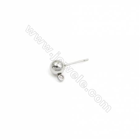 304 Stainless Steel Ear Stud Component Size 17x6mm Pin 0.7mm  Hole 1.5mm  300pcs/pack