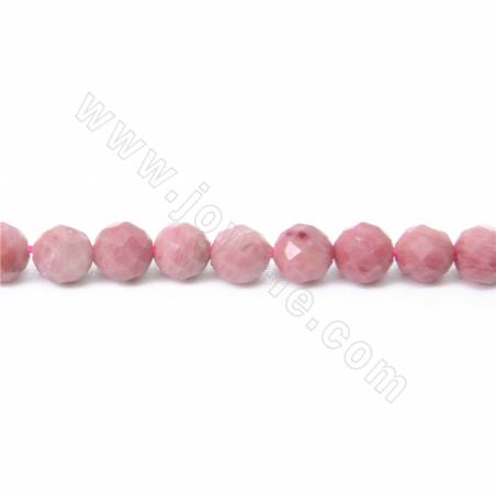 Collier de perles de rhodochrosite naturelle ronde à facettes diamètre 4 mm trou 1mm 15~16"/cordeau