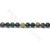 Natural blue tiger‘s eye beads strand round faceted diameter 4mm hole 1 mm 15~16"/strand