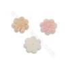 Perles demi-percées en coquille de conque reine rose naturelle taille marguerite 20-24 mm trou 0.8 mm 2 pièces/pack