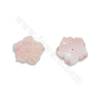 Perles demi-percées en coquille de conque reine rose naturelle taille marguerite 19 mm trou 0.8 mm 2 pièces /pack