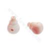 Perles de coquille de reine de conque rose naturelle avec trois trous gourde taille11x17-13x20mm trou 0.5- 2mm 2 pièces/pack