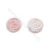 Natural pink queen conch shell charms  double-side rose size 18 mm hole 1 mm 2 pieces /pack