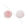 Natural pink queen conch shell half-drilled  beads rose  size12 mm hole 1mm 4 pieces/pack