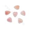 Breloques pendantes en Lambi rose  coeur  10x12mm trou 1mm 6pcs/paquet
