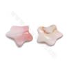 Natural  pink queen conch shell half-drilled beads star  size 28x28mm hole1mm 2 pieces/pack
