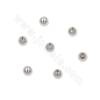 Halbgebohrte Perlen aus Edelstahl 304 mit rundem Durchmesser, 4mm Loch, 1,5mm, 50 Stück / Packung