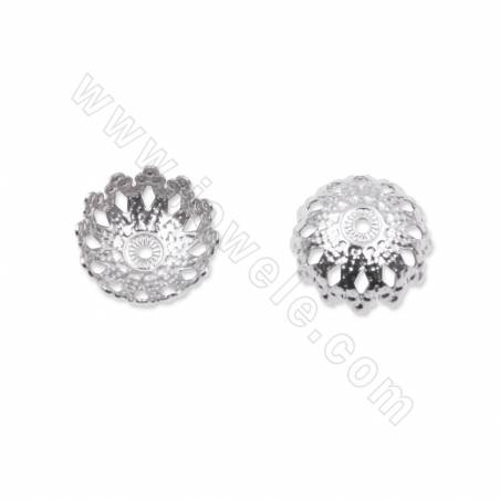 capuchons de perles en acier inoxydable 304 taille de fleur12mm trou1.5mm 100pièces/pack