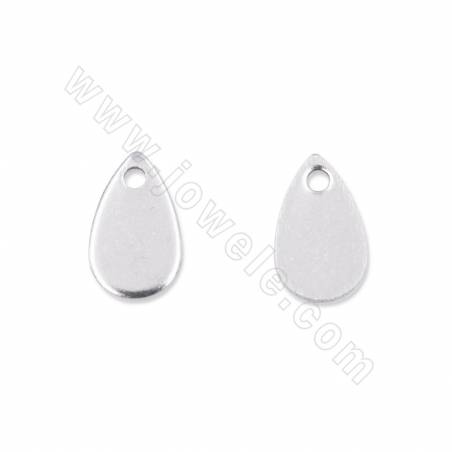 304 stainless steel pendant teardrop size  6x10 mm hole1.2mm 200pcs/pack