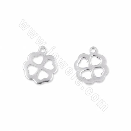 304 stainless steel pendant hollow clover  size 10x12mm hole 1.2 mm 200pcs/pack