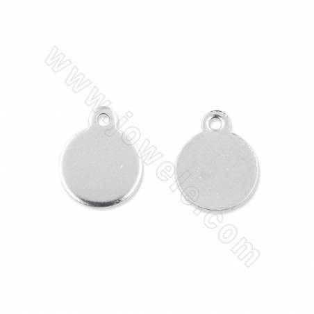 304 stainless steel pendant round disc size 11x12mm hole 1.2mm 200pcs/pack