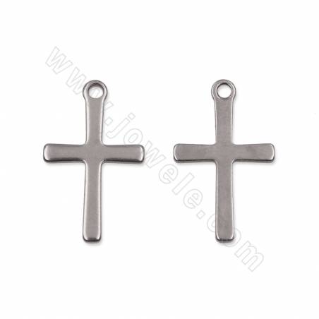 304 stainless steel  pendant cross  size 12x20mm hole 1.5mm 100 pcs /pack
