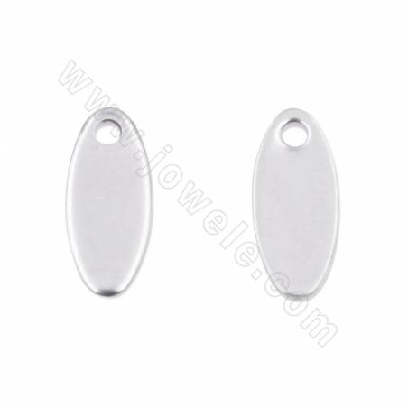 304 stainless steel  pendant oval size 5x12mm   hole 1.5mm 200pcs/pack