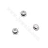 304 stainless steel beads round faceted diameter 3mm hole 1.5mm 100pcs/pack