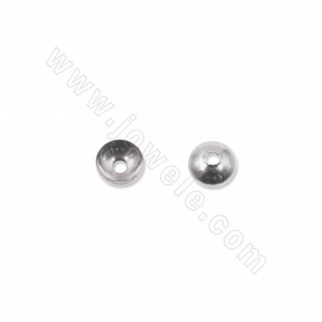 perles en acier inoxydable 304 bouchons ronds diamètre 5mm trou 0.8mm 200pièces/pack