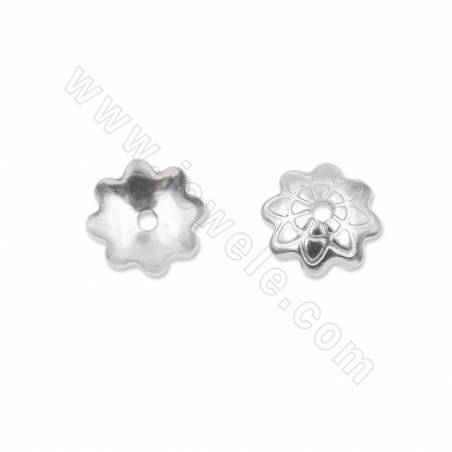 304 stainless steel beads caps flower size 7mm hole 1mm 200pcs/pack