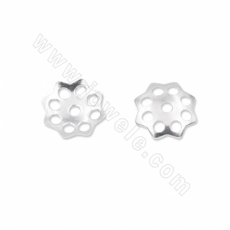 304 Edelstahl Perlenkappen Blütengröße 10 mm Loch 1,5 mm 200 Stück / Packung