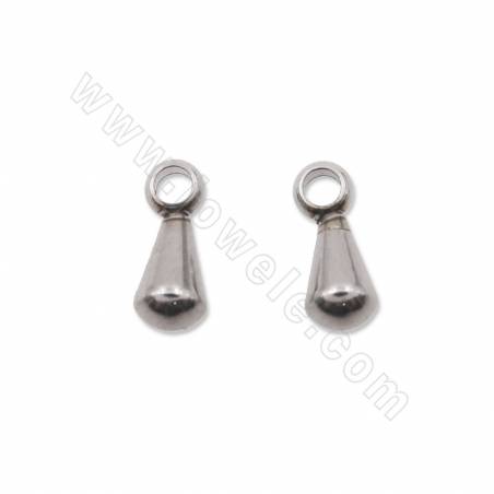 304 stainless steel teardrop pendant size 3x7mm hole1.5mm 50pcs/pack